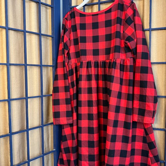 Millie Loves Lily Red Buffalo Plaid Tunic Girl's Dress – Size 8 - Picture 5 of 6